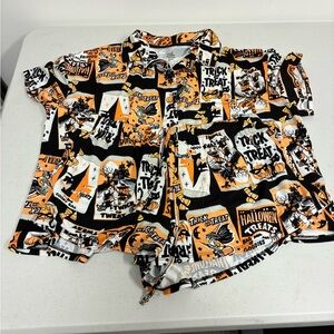 Halloween Print Pajama Set med